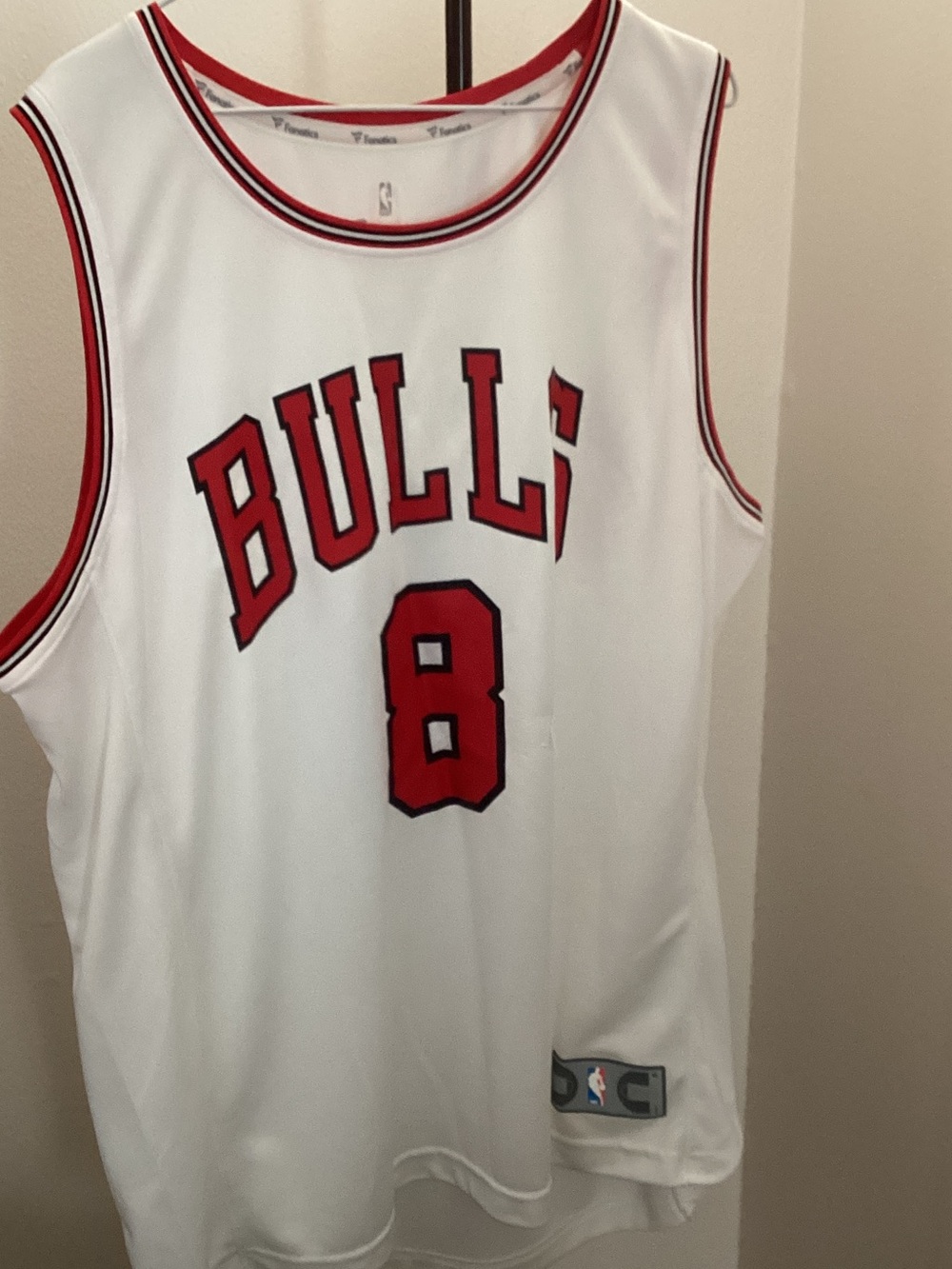 Fanatics White Red Zach LaVine #8 Basketball Jersey
